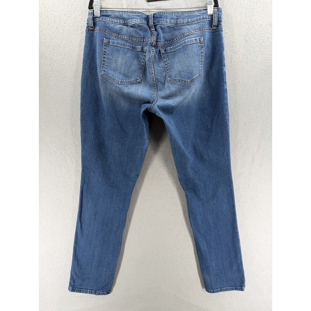 Torrid Jeans Womens 12 Blue Boyfriend Straight Denim Whiskered Coastal Y2K - Picture 2 of 15